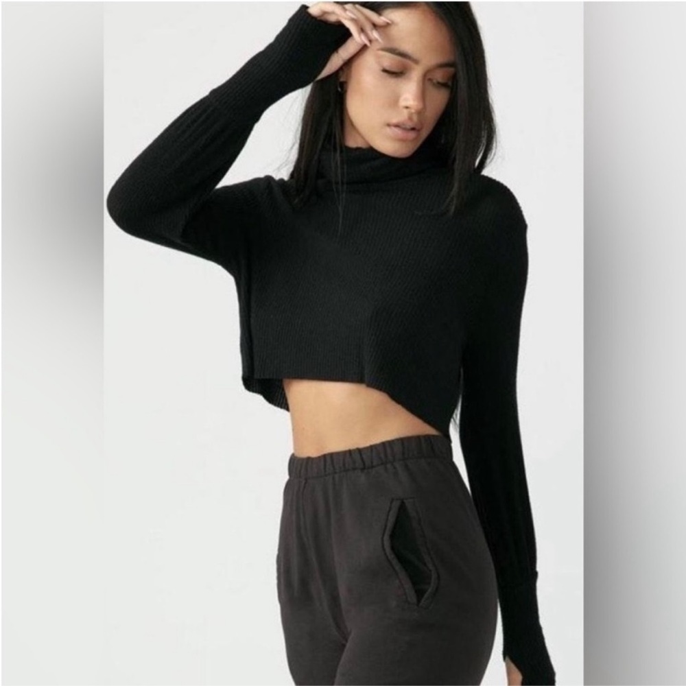 JOAH BROWN Crop Turtleneck